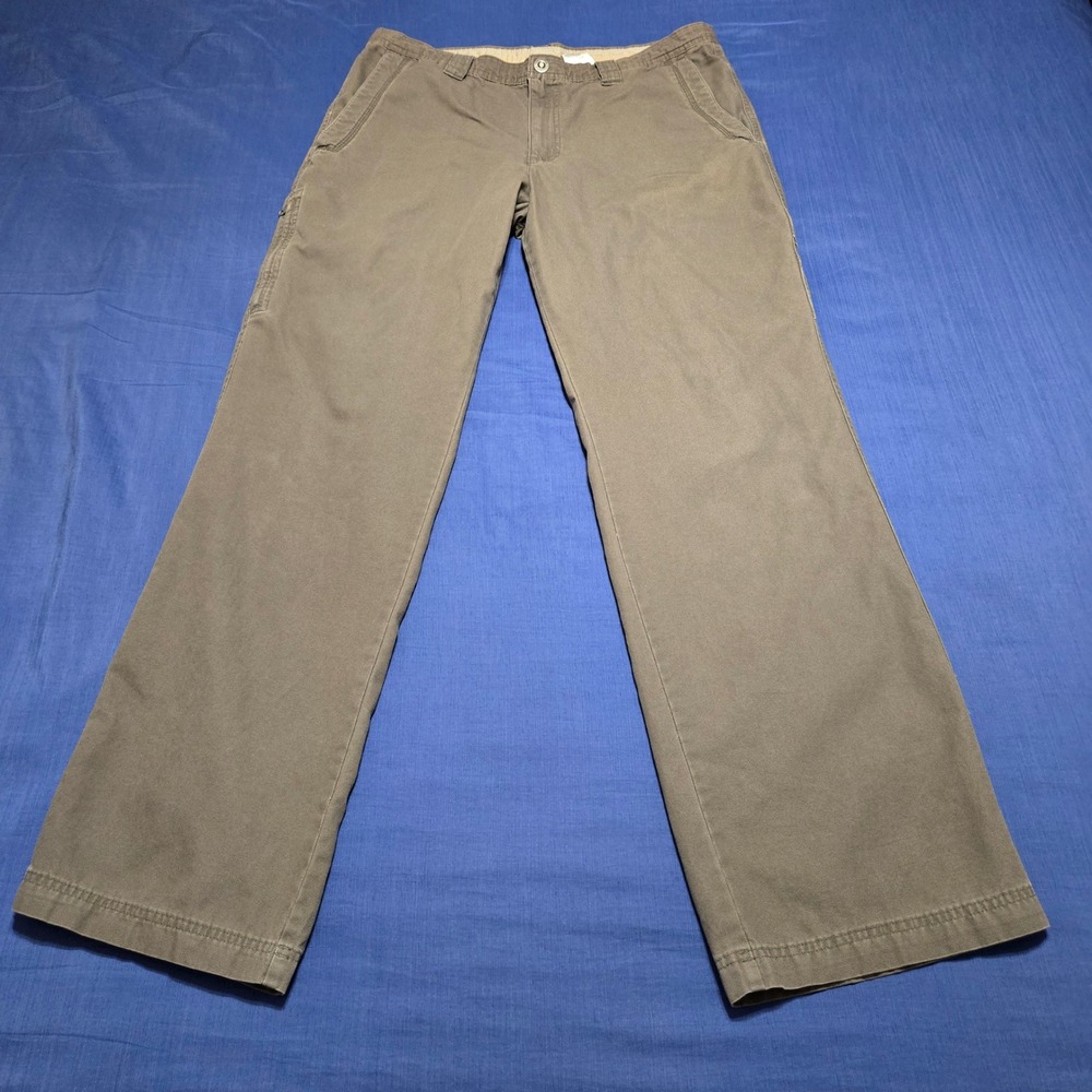 Columbia Cargo Pants Mens 36x34 Grey Excellent Omni-Shield Cotton Canvas Utility